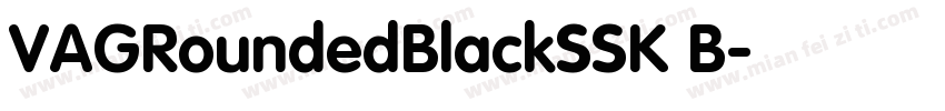 VAGRoundedBlackSSK B字体转换